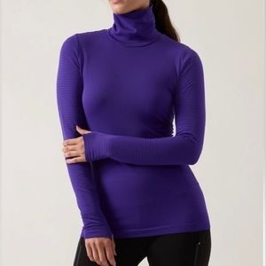 ATHLETA FLURRY BLIZZARD RIB TURTLENECK TOP
